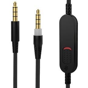 Cloud Alpha Cable Replacement for Kingston Hyperx Cloud Mix/Cloud Alpha Gaming Headset, Inline Mute and Volume Control, 3.5mm Audio Aux Cable Cord Wire (No Inline Mic, 4.9Ft)