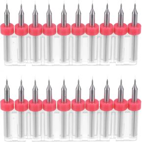 uxcell PCB Drill Bits 0.5mm Tungsten Carbide Rotary Tool Jewelry CNC Engraving Print Circuit Board Micro Drill Bits 1/8 Inch Shank 2 Set (20 Pcs)