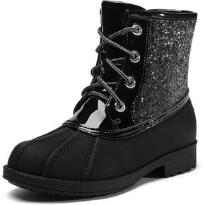 DREAM PAIRS Girls Side Zipper Glitter Ankle Boots(Toddler/Little Kid/Big Kid)