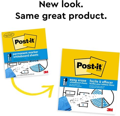 Post-it Easy Erase Permanent Marker Whiteboard Surface, 9.1 in x 9.1 in in Saudi Arabia