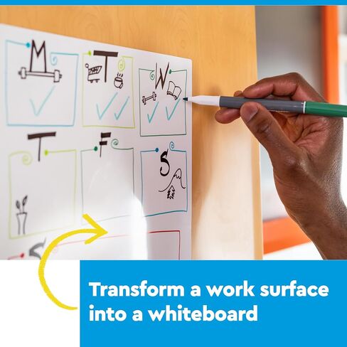 Post-it Easy Erase Permanent Marker Whiteboard Surface, 9.1 in x 9.1 in in Saudi Arabia