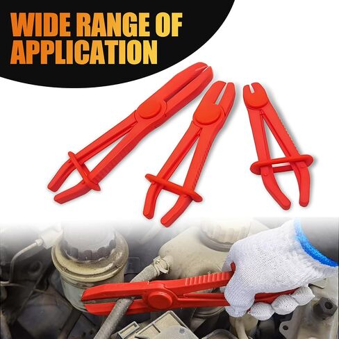 3 PCS Automobile Oil Pipe Sealing Pliers, Nylon Plastic Non-slip Handle Coolant Hose Straight Cutout Pliers, Multi-functional Practical Accessories, Suitable for Cars, SUVs, RVs (Red) in Saudi Arabia