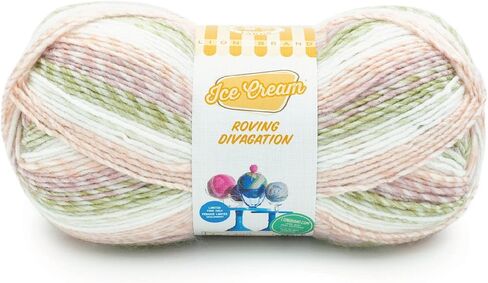 Lion Brand Yarn Ice Cream Roving Stripes Yarn, Sugar Baby in Saudi Arabia