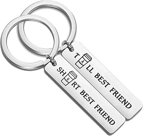 FEELMEM Best Friend Gift Short and Tall Best Friends Matching Keychain BFF Friendship Jewelry Gift in Kuwait