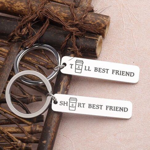 FEELMEM Best Friend Gift Short and Tall Best Friends Matching Keychain BFF Friendship Jewelry Gift in Kuwait