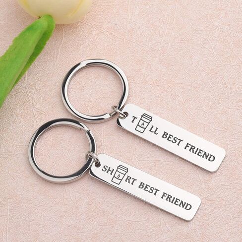 FEELMEM Best Friend Gift Short and Tall Best Friends Matching Keychain BFF Friendship Jewelry Gift in Kuwait
