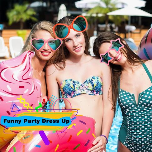 12 Pcs Jumbo Plastic Sunglasses Novelty Giant Sunglasses Clown Props Party Sunglasses for Adults Festival Holiday Swim Costume Cosplay Party Supplies, 4 Style in Saudi Arabia
