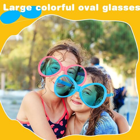12 Pcs Jumbo Plastic Sunglasses Novelty Giant Sunglasses Clown Props Party Sunglasses for Adults Festival Holiday Swim Costume Cosplay Party Supplies, 4 Style in Saudi Arabia