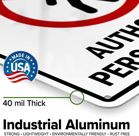 No Roof Access Authorized Personnel Only Sign, 10x14 Inches, Rust Free .040 Aluminum, Fade Resistant, Made in USA by My Sign Center in Saudi Arabia