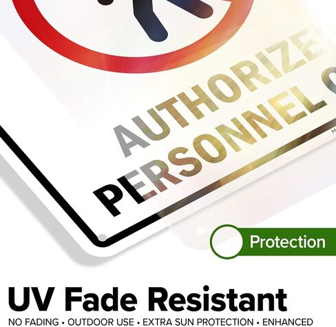 No Roof Access Authorized Personnel Only Sign, 10x14 Inches, Rust Free .040 Aluminum, Fade Resistant, Made in USA by My Sign Center in Saudi Arabia