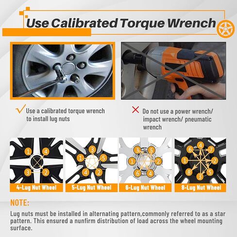 20 قطعة من صواميل العروة المفتوحة M12x1.5 من MIKKUPPA - ارتفاع 50 مم، 60 مقعد مخروطي الشكل مفتوح النهاية، صواميل العروة السوداء لعجلات ما بعد البيع مع مفتاح أداة واحد in Kuwait