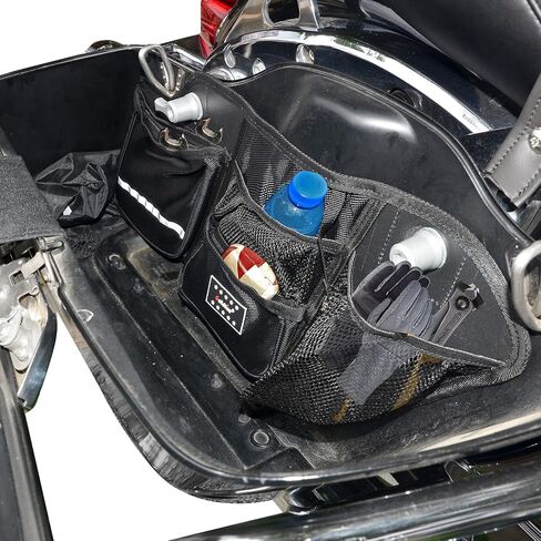 منظمات حقائب السرج من Street Glide، قطعتان من حقيبة تنظيم جانبية صلبة لحقائب Harley 2014-2018 2019 2020 Road King Road Glide Electra Glide منظم حقائب السرج (أسود) in Kuwait