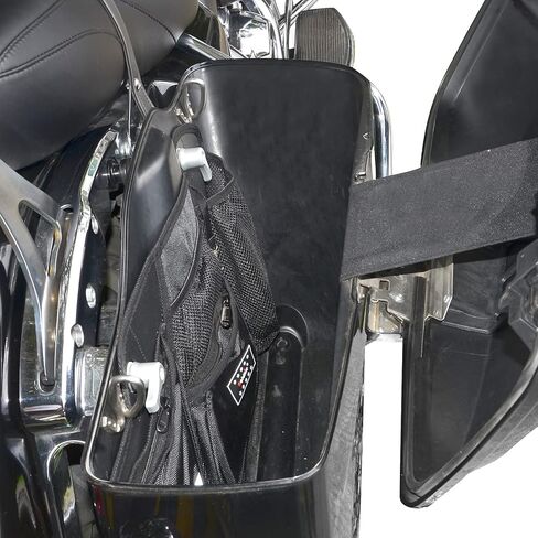 منظمات حقائب السرج من Street Glide، قطعتان من حقيبة تنظيم جانبية صلبة لحقائب Harley 2014-2018 2019 2020 Road King Road Glide Electra Glide منظم حقائب السرج (أسود) in Kuwait