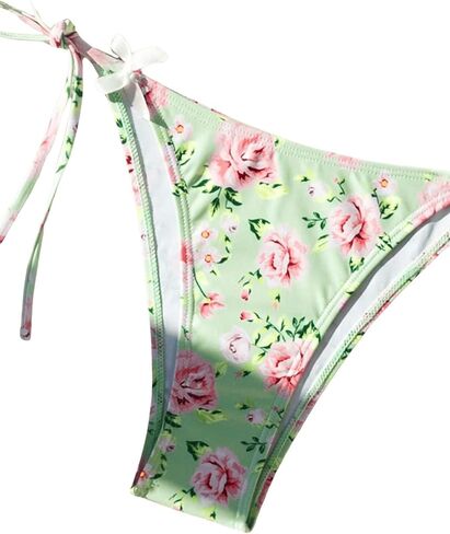 COZYEASE Women's 2 Piece Swimsuits Floral Bow Knot Halter Triangle Tie Side Bathing Suit Cute Bikini Set in Saudi Arabia