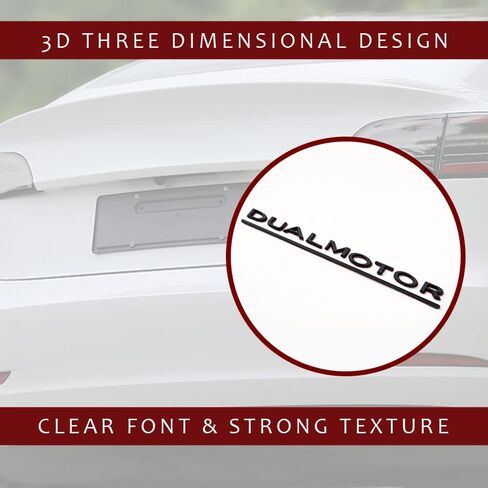 Dual Motor Underlined 3D Letter Emblems Refitting High-Performance Trunk Badge Compatible with Tesla Model X S 3 Y in Saudi Arabia