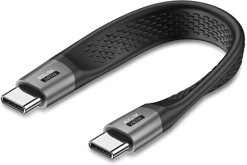 2-Packs Short USB C Cable, (5inch) Thunderbolt 4 USB 4 Cable with 40Gbps Data Transfer 240W PD Fast Charging 8K@60Hz, Compatible for iPhone 15 Pro Max, External SSD, Docking, eGPU Laptop in Saudi Arabia