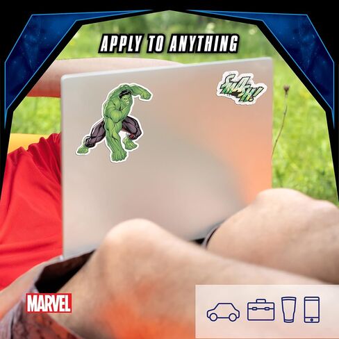 Marvel Incredible Hulk Smash Vinyl Decals - Set of 3 Outdoor Rated Stickers for Car, Laptop, Computer, Water Bottle - Marvel Stickers for Kids and Adults in Saudi Arabia