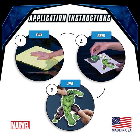 Marvel Incredible Hulk Smash Vinyl Decals - Set of 3 Outdoor Rated Stickers for Car, Laptop, Computer, Water Bottle - Marvel Stickers for Kids and Adults in Saudi Arabia