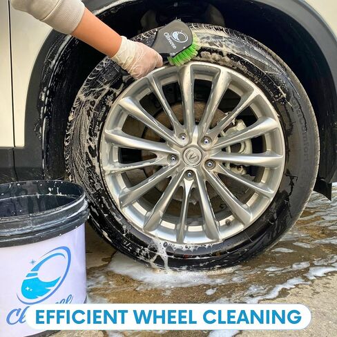 Wheel Brush - Soft Durable and Sturdy Nylon Bristles for Cleaning Wheels, Tires and Rims in Saudi Arabia