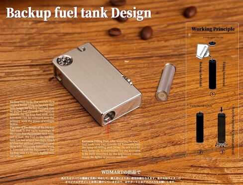 ولاعة كيروسين نصف أوتوماتيكية مصنوعة من الفولاذ المقاوم للصدأ بدرجة الطعام • ولاعة زيت لهب ناعم • ولاعة لهب مفتوح • تصميم خزان وقود احتياطي (إصدار ممتاز من الفولاذ المقاوم للصدأ) in Kuwait