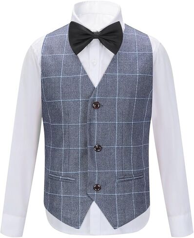 SWOTGdoby Boys Suits Formal Suit Set 3 Pieces Blazer Vest Pants Slim Fit Suit Jacket for Wedding Party in Saudi Arabia
