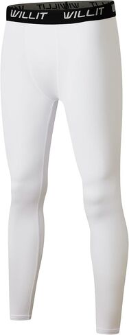 Willit Boys' Leggings Quick Dry Youth Compression Pants Basketball Sports Tights Kids Base Layer in Kuwait
