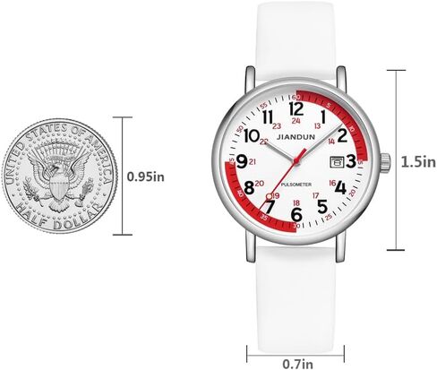 JIANDUN Waterproof Nurse Watch for Medical,Professionals,Students,Women Men, 24 Hour with Second Hand, Military Time Easy to Read Dial in Saudi Arabia