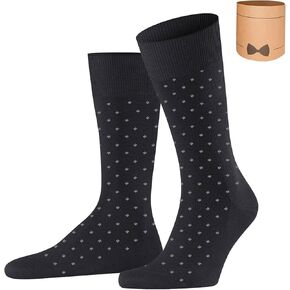 Virmoku Socks For Men Gifts For Men Dot Black Dress Socks 9-13 100% cotton Casual Crew Socks