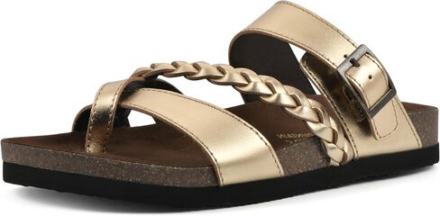 White Mountain Women's Hazy Braided Footbed Sandal in Kuwait