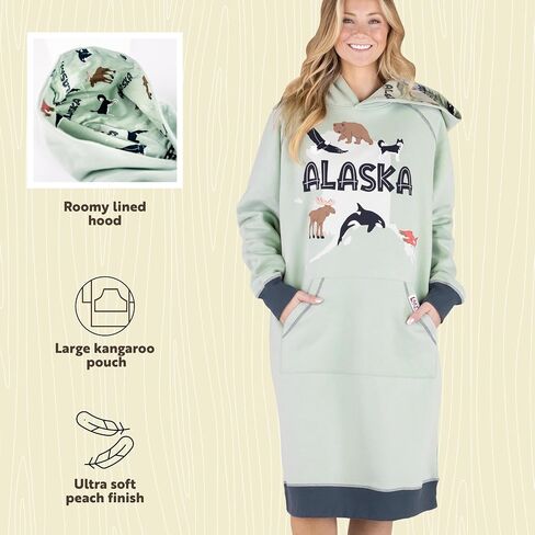 Lazy One Oversized Hoodie Sweatshirt, Comfortable Sleepwear in Kuwait