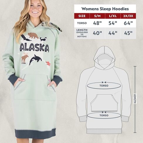 Lazy One Oversized Hoodie Sweatshirt, Comfortable Sleepwear in Kuwait