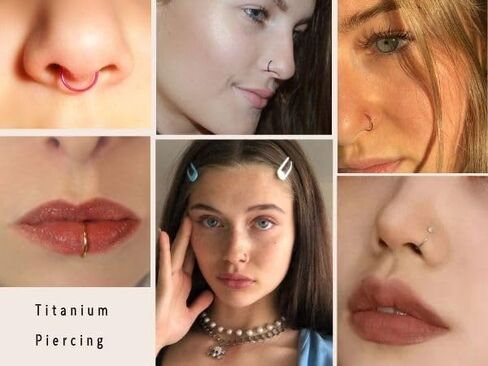 BLISI 6 PCS G23 Titanium Nose Ring Hoop Set 18G/20G D-Shaped Thin Nose Piercing Hoop Septum Lip Tragus Cartilage Hoop Earrings for Women Men in Saudi Arabia
