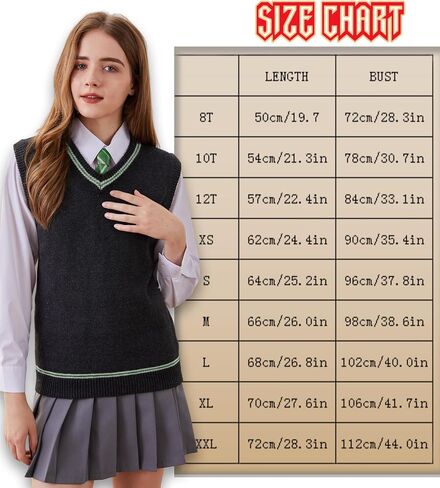 Focupaja Sweater Vest Knit V-Neck Sleeveless Pullover Halloween Cosplay Costumes Cardigan Vest Waistcoat Unisex Fall Winter in Kuwait