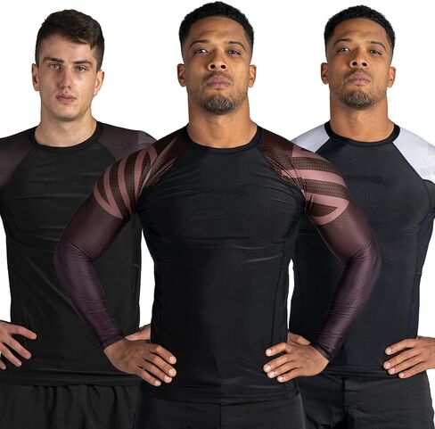 Sanabul Essentials كم طويل ضاغط MMA BJJ المصارعة كروس تدريب الطفح الجلدي in Kuwait