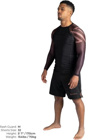 Sanabul Essentials كم طويل ضاغط MMA BJJ المصارعة كروس تدريب الطفح الجلدي in Kuwait