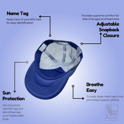 Posted Baby & Toddler Trucker Hat, Baseball Cap, Mesh & Foam for Toddler Boys & Girls Size in Kuwait