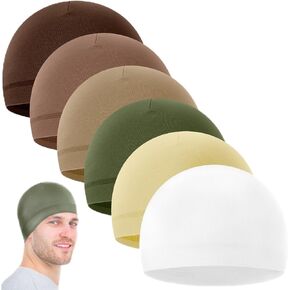 6 Pcs Men Cooling Skull Cap Helmet Liner Sweat Wicking Beanie Head Wrap Bicycle Cycling Running Hat