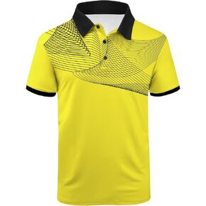 SWISSWELL Men's Print Golf Polo Shirts Short Sleeve Casual Performance Lightweight Tennis Polo