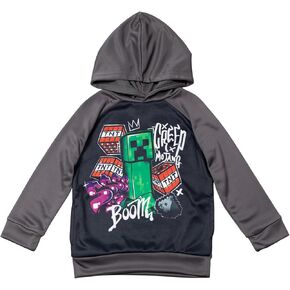 Minecraft Creeper Zombie Steve Fleece Pullover Hoodie Little Kid to Big Kid