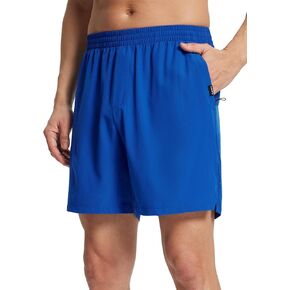 BALEAF Men's 5'' Running Shorts Quick Dry Lightweight Unlined 2 Zipper Pockets Workout Gym