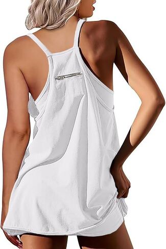 Ebifin Women's Summer Mini Dress Casual Workout Tennis Dress with Shorts Sleeveless Althletic Dresses in Saudi Arabia