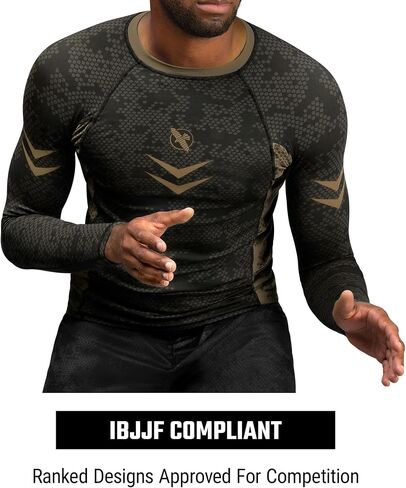 Hayabusa Ranked BJJ Rash Guard for Men Long Sleeve in Kuwait