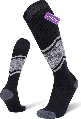 FITRELL 2/3 Pack Ski Socks for Skiing Snowboarding, Full Cushioned Winter Wool Warm Socks for Men and Women in Kuwait