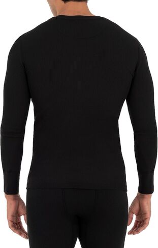 Fruit of the Loom Men's Recycled Waffle Thermal Underwear Henley Top (1 and 2 Packs) in Saudi Arabia