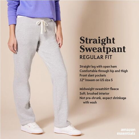 Amazon Essentials Women's French Terry Fleece Sweatpant (Available in Plus Size) in Saudi Arabia