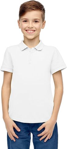 MLYENX Boys Polo Shirts School Uniform Short Sleeve Moisture Wicking Active Performance Golf Shirts Pack in Kuwait