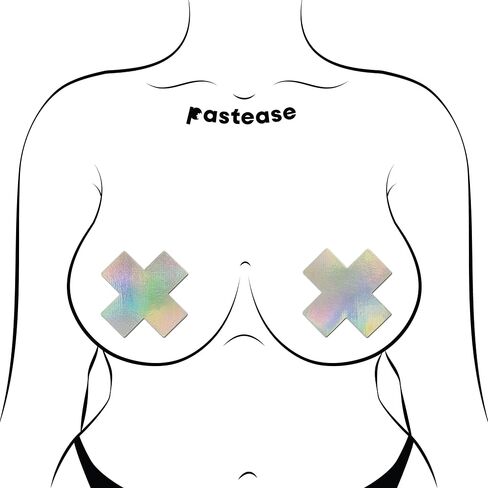 PASTEASE X Pasties - أغطية الحلمات للمهرجانات والحفلات الموسيقية والملابس الداخلية | إكسسوارات الهالوين | خالٍ من اللاتكس ومصنوع في الولايات المتحدة الأمريكية in Kuwait