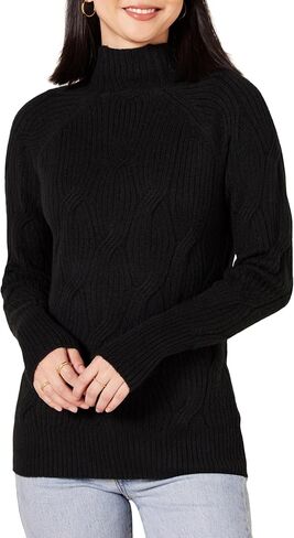 Amazon Essentials Women's Soft Touch Funnel Neck Cable Sweater in Kuwait