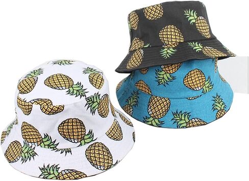 Joylife Banana Print Bucket Hat Fruit Pattern Fisherman Hats Summer Reversible Packable Cap in Kuwait
