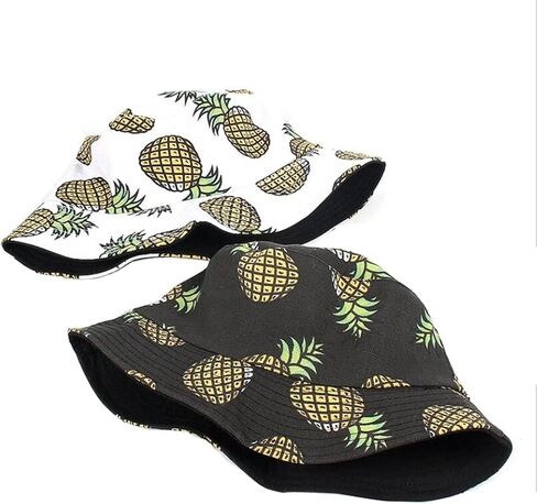 Joylife Banana Print Bucket Hat Fruit Pattern Fisherman Hats Summer Reversible Packable Cap in Kuwait